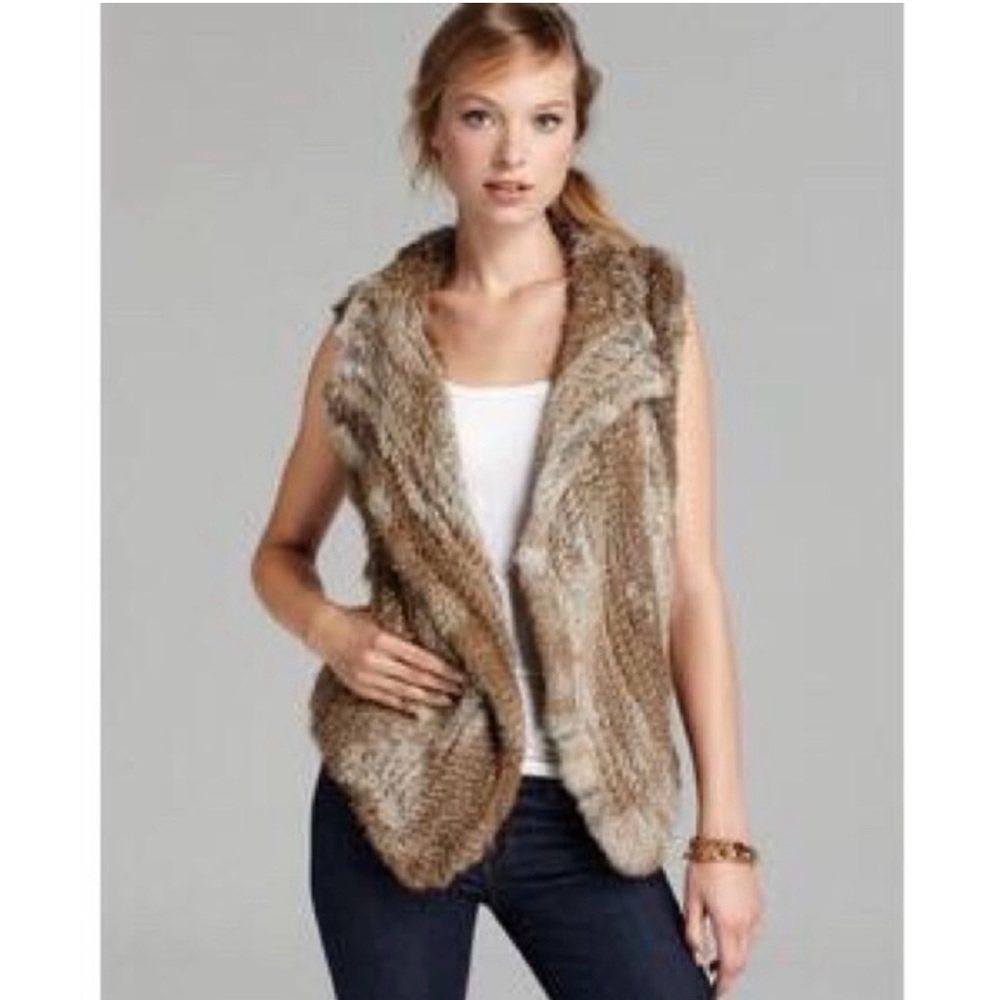 Calypso St. Barth rabbit fur vest.